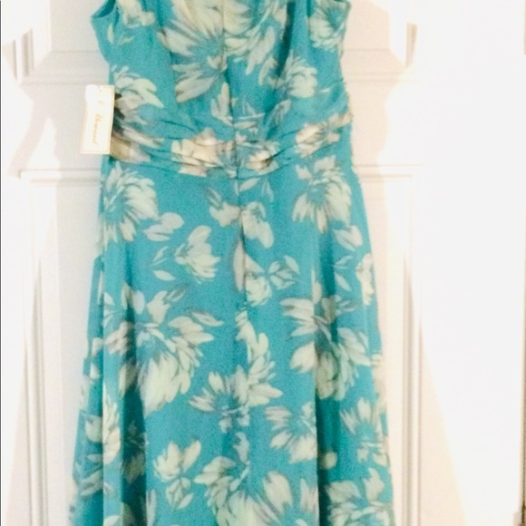 J Howard Dress Size 12 Long Mint Floral - Picture 7 of 13